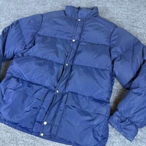 VTG 80s TRAILWISE BERKELEY Mens Blue Puffer Jacket Insulated Winter Coat Size S